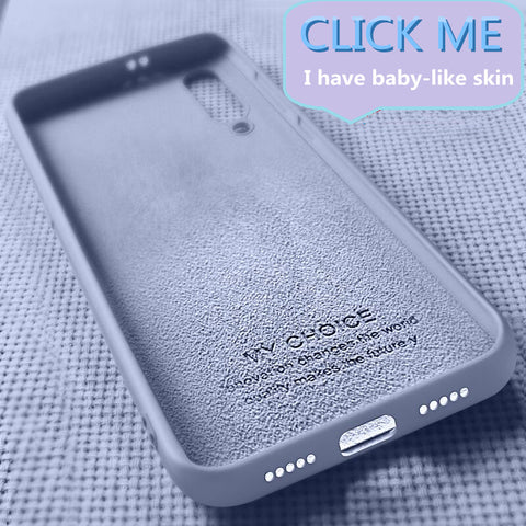 Liquid Silicone Case For Xiaomi Redmi Note 8 7 6 Pro 7A 6A K20 Slim Soft Cover Case For Mi 8 lite Mi 9t SE 6X Note 5A Case Cover