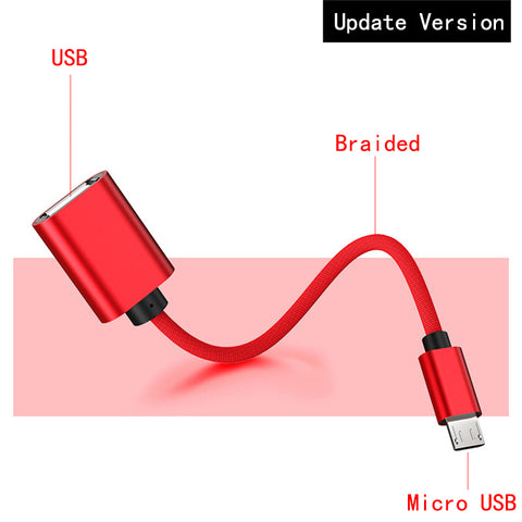 OTG Adapter Micro USB Cables OTG USB Cable Micro USB To USB for Samsung LG Sony Xiaomi Android Phone for Flash Drive