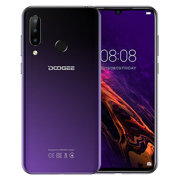 DOOGEE N20 Mobilephone Fingerprint 6.3inch FHD+ Display 16MP Triple Back Camera 64GB 4GB MT6763 Octa Core 4350mAh Cellphone LTE