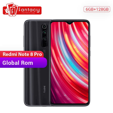 Global ROM Xiaomi Redmi Note 8 Pro 6GB 128GB Mobile Phone 64 MP Quad Camera 6.53'' FHD+ Screen 4500mAh 18W QC 3.0 UFS 2.1