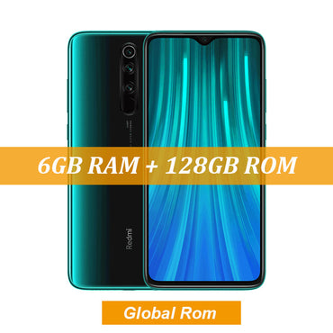 Global ROM Xiaomi Redmi Note 8 Pro 6GB 128GB Mobile Phone 64 MP Quad Camera 6.53'' FHD+ Screen 4500mAh 18W QC 3.0 UFS 2.1