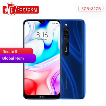 Global Rom Xiaomi Redmi 8 3GB 32GB Snapdragon 439 Octa Core Cellphone 12MP Dual Camera 5000mAh Large Battery Mobile Phone