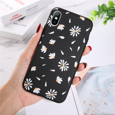 Moskado Flowers Phone Case For iPhone 11 Pro X XR XS Max 7 8 6 6s Plus 5 5s SE Chrysanthemum Floral Soft TPU Silicone Back Cover
