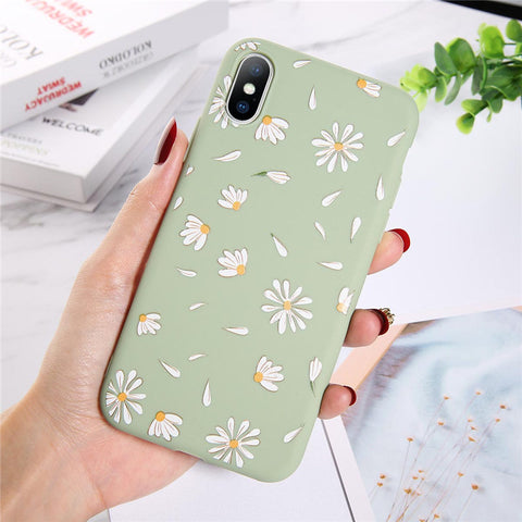 Moskado Flowers Phone Case For iPhone 11 Pro X XR XS Max 7 8 6 6s Plus 5 5s SE Chrysanthemum Floral Soft TPU Silicone Back Cover
