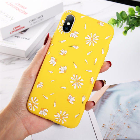 Moskado Flowers Phone Case For iPhone 11 Pro X XR XS Max 7 8 6 6s Plus 5 5s SE Chrysanthemum Floral Soft TPU Silicone Back Cover