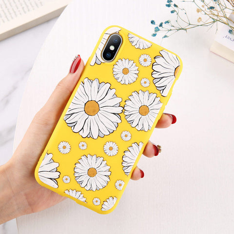 Moskado Flowers Phone Case For iPhone 11 Pro X XR XS Max 7 8 6 6s Plus 5 5s SE Chrysanthemum Floral Soft TPU Silicone Back Cover