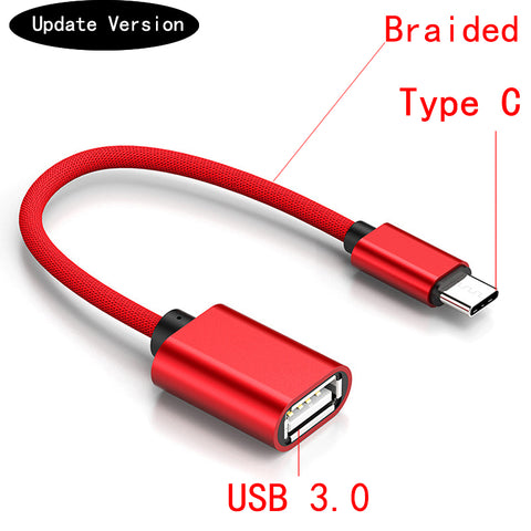 Type-C OTG Adapter Cable for Samsung S10 S10+ Xiaomi Mi 9 Android MacBook Mouse Gamepad Tablet PC Type C OTG USB Cable