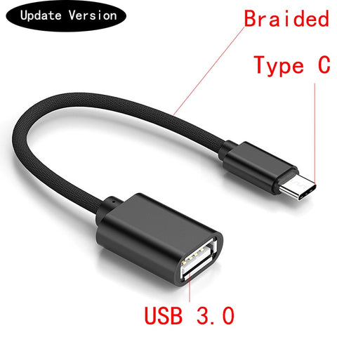 Type-C OTG Adapter Cable for Samsung S10 S10+ Xiaomi Mi 9 Android MacBook Mouse Gamepad Tablet PC Type C OTG USB Cable