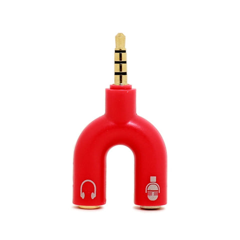 Earphone  Connector Converter  3.5mm Stereo Splitter Audio to Mic & Headset Jack Plug Adapter For Mobile Phone Tablet PC