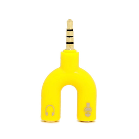 Earphone  Connector Converter  3.5mm Stereo Splitter Audio to Mic & Headset Jack Plug Adapter For Mobile Phone Tablet PC