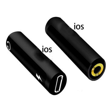 T-shaped Headphone 2in1 Dual-port Headphone Adapte for iPhone 7 8 Plus X XS Xs Max 11 Audio Charger Dispenser Accessories TXTB1