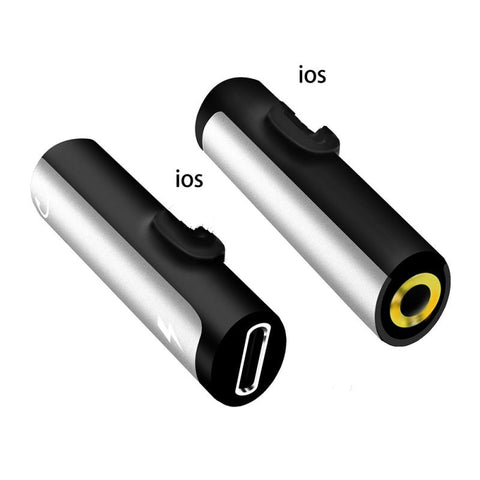 T-shaped Headphone 2in1 Dual-port Headphone Adapte for iPhone 7 8 Plus X XS Xs Max 11 Audio Charger Dispenser Accessories TXTB1
