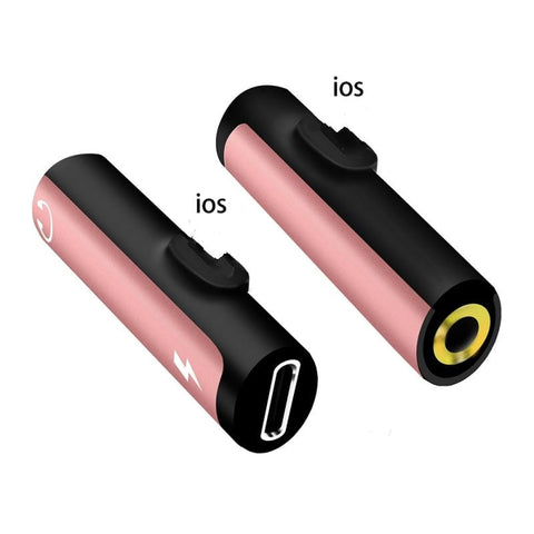 T-shaped Headphone 2in1 Dual-port Headphone Adapte for iPhone 7 8 Plus X XS Xs Max 11 Audio Charger Dispenser Accessories TXTB1