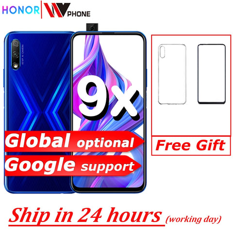 Honor 9x Smart Phone 6.59 inch Lifting Full Screen 48MP Dual Cameras 4000mAh GPU Turbo Mobile Phone