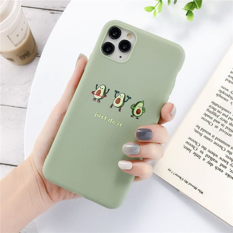 Lovebay Silicone Phone Cases For iPhone 7 XR 11 Pro Avocado Waves Cactus For iPhone 5SE 6 6s 8 Plus X XS Max Soft TPU Back Cover