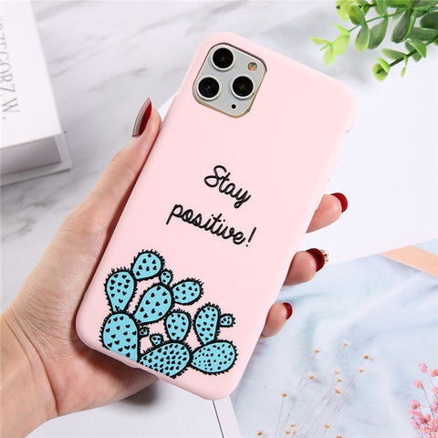Lovebay Silicone Phone Cases For iPhone 7 XR 11 Pro Avocado Waves Cactus For iPhone 5SE 6 6s 8 Plus X XS Max Soft TPU Back Cover