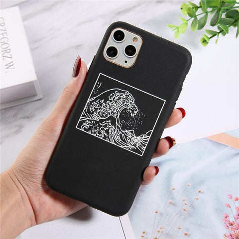 Lovebay Silicone Phone Cases For iPhone 7 XR 11 Pro Avocado Waves Cactus For iPhone 5SE 6 6s 8 Plus X XS Max Soft TPU Back Cover