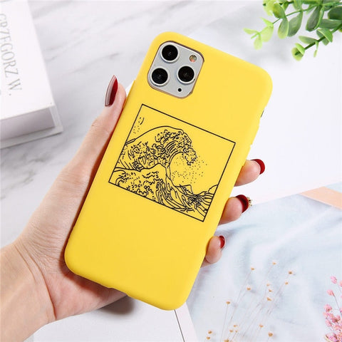 Lovebay Silicone Phone Cases For iPhone 7 XR 11 Pro Avocado Waves Cactus For iPhone 5SE 6 6s 8 Plus X XS Max Soft TPU Back Cover