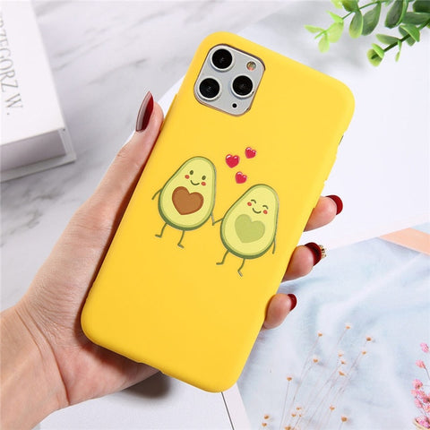 Lovebay Silicone Phone Cases For iPhone 7 XR 11 Pro Avocado Waves Cactus For iPhone 5SE 6 6s 8 Plus X XS Max Soft TPU Back Cover