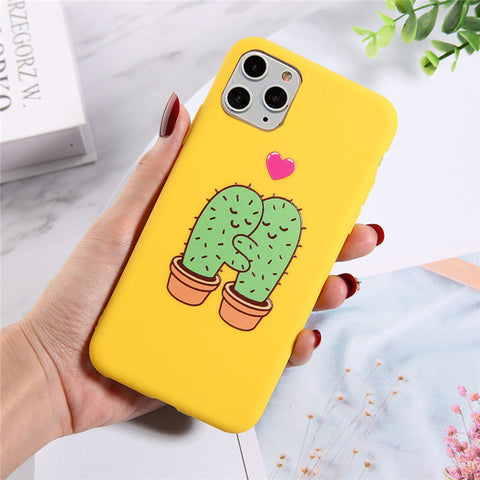Lovebay Silicone Phone Cases For iPhone 7 XR 11 Pro Avocado Waves Cactus For iPhone 5SE 6 6s 8 Plus X XS Max Soft TPU Back Cover