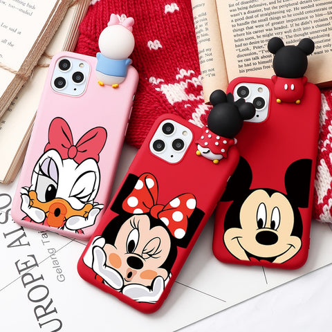 Cartoon Couple Fashion Case For iPhone XR 11 Pro XS Max X 5 5S Silicone Matte Cover For iphone 7 8 6 S 6S Plus 7Plus Case Girls