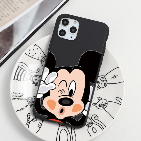 Cartoon Couple Fashion Case For iPhone XR 11 Pro XS Max X 5 5S Silicone Matte Cover For iphone 7 8 6 S 6S Plus 7Plus Case Girls