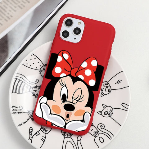 Cartoon Couple Fashion Case For iPhone XR 11 Pro XS Max X 5 5S Silicone Matte Cover For iphone 7 8 6 S 6S Plus 7Plus Case Girls