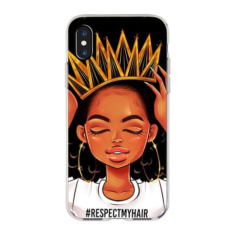 MaiYaCa  New Personalized MELANIN POPPIN Black Girl Phone Case for iPhone 11 Pro XS Max XR 8 7 6 6S Plus X 5S SE