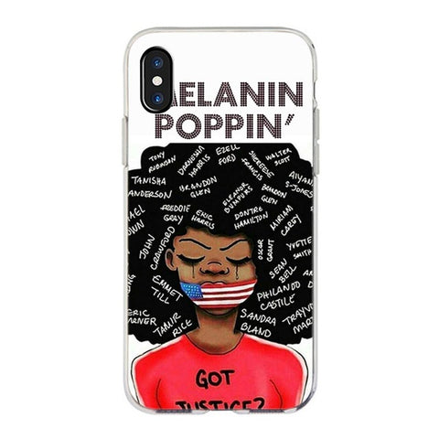 MaiYaCa  New Personalized MELANIN POPPIN Black Girl Phone Case for iPhone 11 Pro XS Max XR 8 7 6 6S Plus X 5S SE