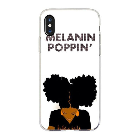 MaiYaCa  New Personalized MELANIN POPPIN Black Girl Phone Case for iPhone 11 Pro XS Max XR 8 7 6 6S Plus X 5S SE