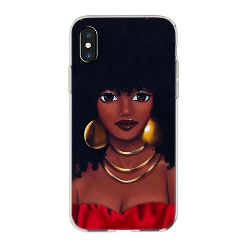 MaiYaCa  New Personalized MELANIN POPPIN Black Girl Phone Case for iPhone 11 Pro XS Max XR 8 7 6 6S Plus X 5S SE