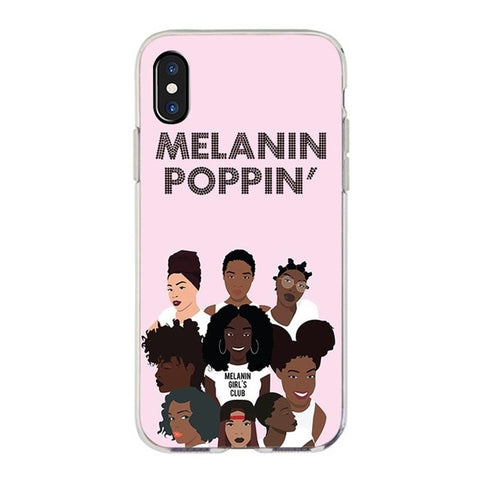 MaiYaCa  New Personalized MELANIN POPPIN Black Girl Phone Case for iPhone 11 Pro XS Max XR 8 7 6 6S Plus X 5S SE