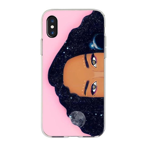 MaiYaCa  New Personalized MELANIN POPPIN Black Girl Phone Case for iPhone 11 Pro XS Max XR 8 7 6 6S Plus X 5S SE
