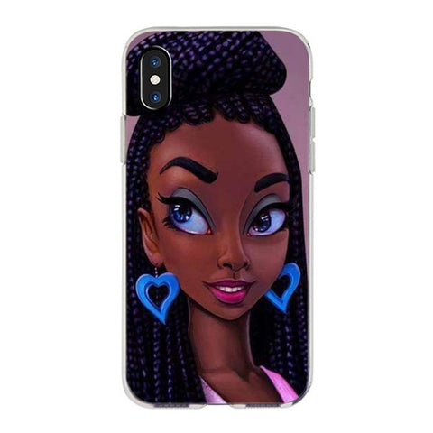 MaiYaCa  New Personalized MELANIN POPPIN Black Girl Phone Case for iPhone 11 Pro XS Max XR 8 7 6 6S Plus X 5S SE