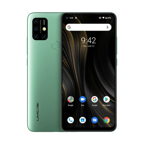 UMIDIGI puissance 3 Android 10 48MP Quad AI caméra 6150mAh 6.53 "FHD + 4 go 64 go Helio P60 Version mondiale Smartphone NFC en Stock